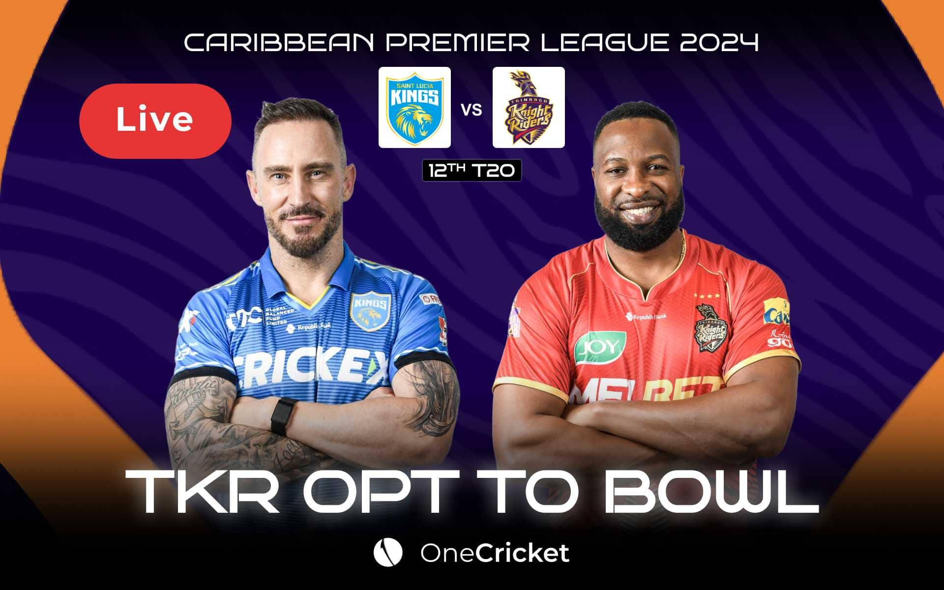 CPL 2024, SLK vs TKR, Match 12 Live Score Rajapaksa And Chase Stitch A